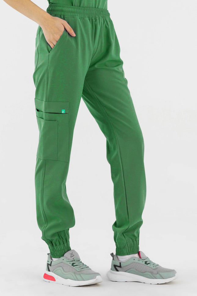 Comfy Master – Sierra Avcı Yeşil Kadın Kargo Jogger Medikal Üniforma Tek Alt - Comfy Master Outlet