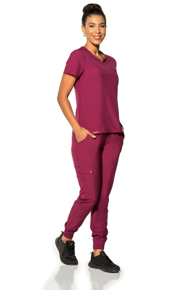 Comfy Master – Sierra Vişne Kadın Kargo Jogger Medikal Üniforma Tek Alt - Comfy Master Outlet