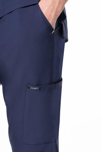 Comfy Master – Cosmo Lacivert Erkek Tek Kargo Pantolon Medikal Üniforma - Comfy Master Outlet