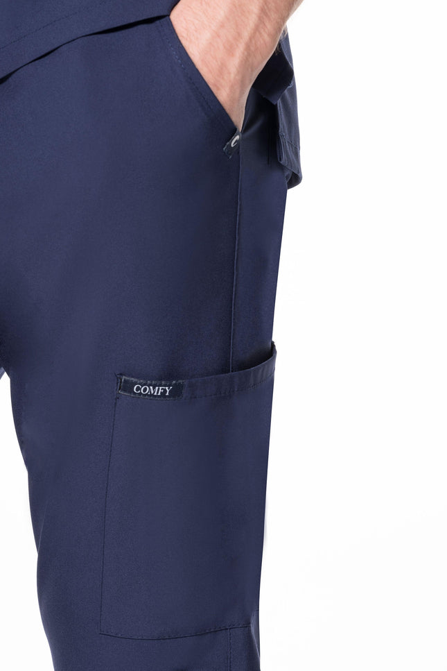 Comfy Master – Cosmo Lacivert Erkek Tek Kargo Pantolon Medikal Üniforma - Comfy Master Outlet