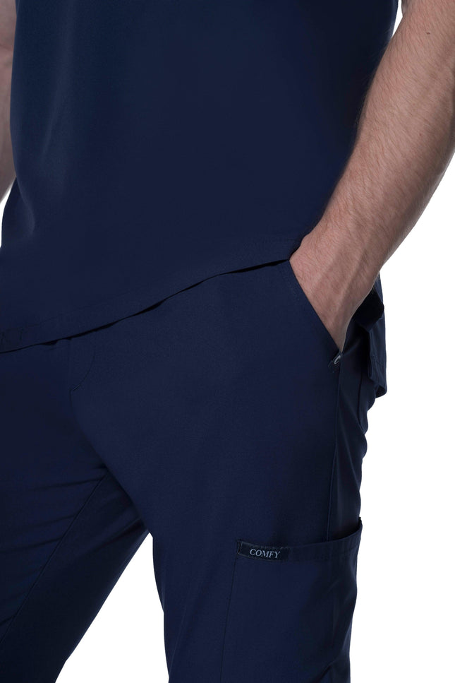 Comfy Master – Cosmo Lacivert Erkek Tek Kargo Pantolon Medikal Üniforma - Comfy Master Outlet