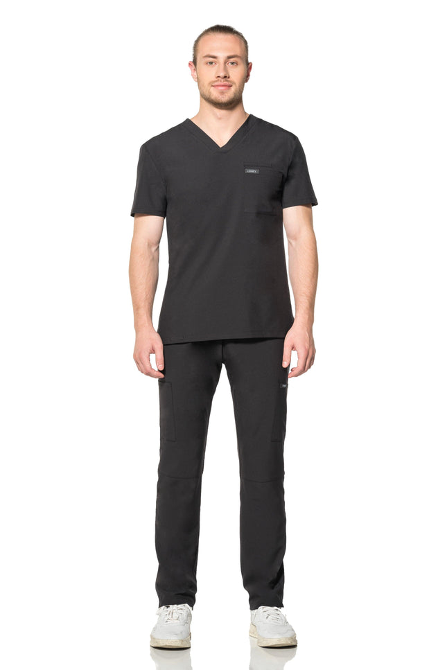 Comfy Master – Cosmo Siyah Erkek Tek Kargo Pantolon Medikal Üniforma - Comfy Master Outlet