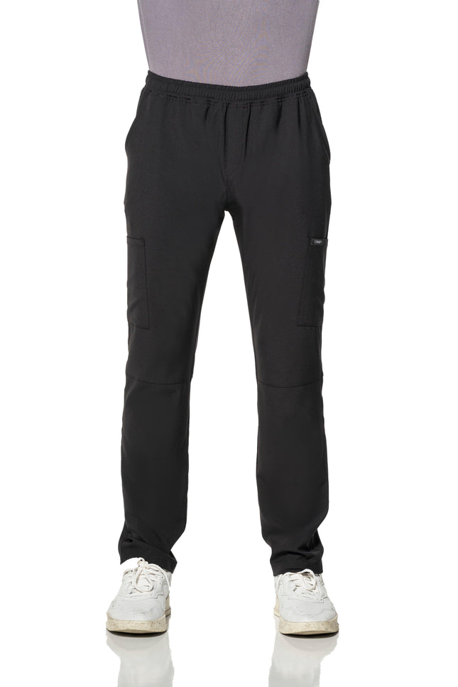 Comfy Master – Cosmo Siyah Erkek Tek Kargo Pantolon Medikal Üniforma - Comfy Master Outlet