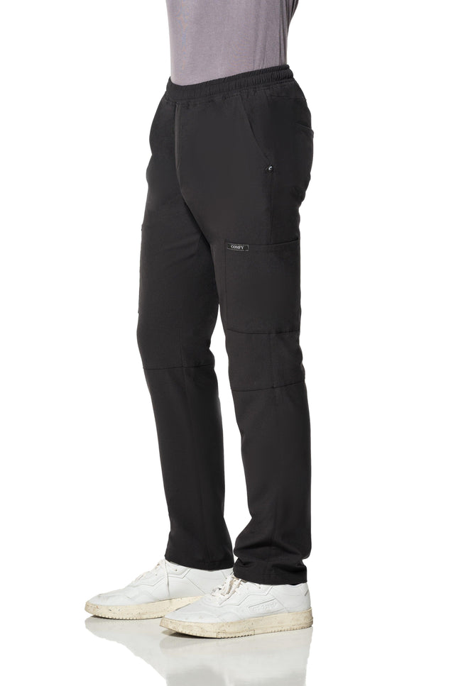Comfy Master – Cosmo Siyah Erkek Tek Kargo Pantolon Medikal Üniforma - Comfy Master Outlet
