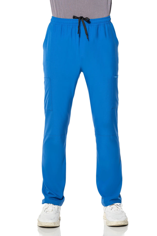 Comfy Master – Cosmo Saks Mavi Erkek Tek Kargo Pantolon Medikal Üniforma - Comfy Master Outlet