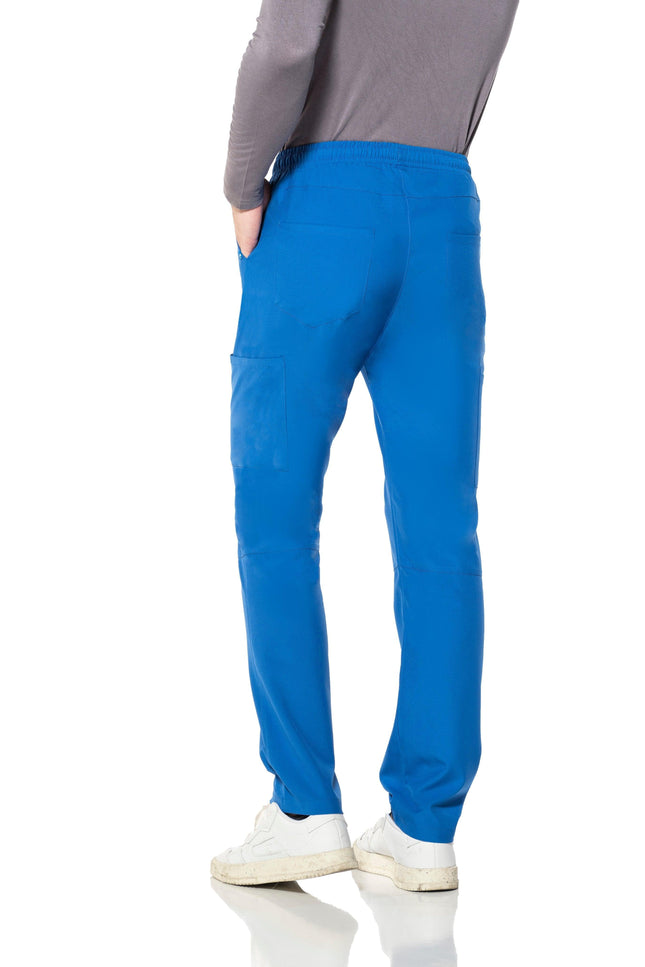Comfy Master – Cosmo Saks Mavi Erkek Tek Kargo Pantolon Medikal Üniforma - Comfy Master Outlet