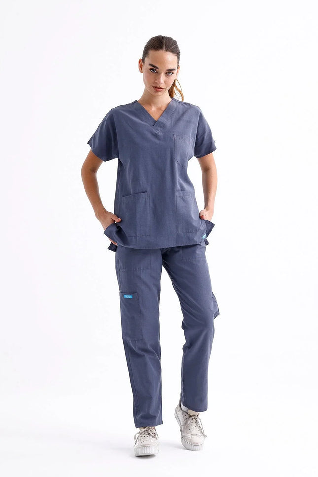 NOBBY – Unisex Basic Scrubs Takım Gri - UNIFORM MARKET , NOOBY , uniformmarkt.com
