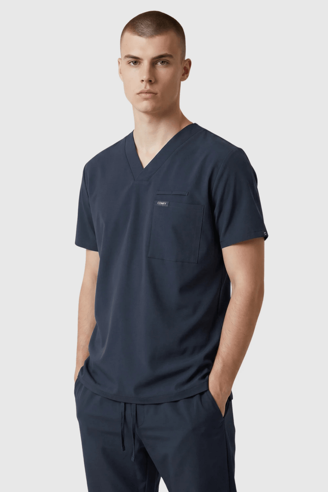 Astra Erkek Antrasit Erkek Medikal Üniforma Tek Üst - Comfy Master