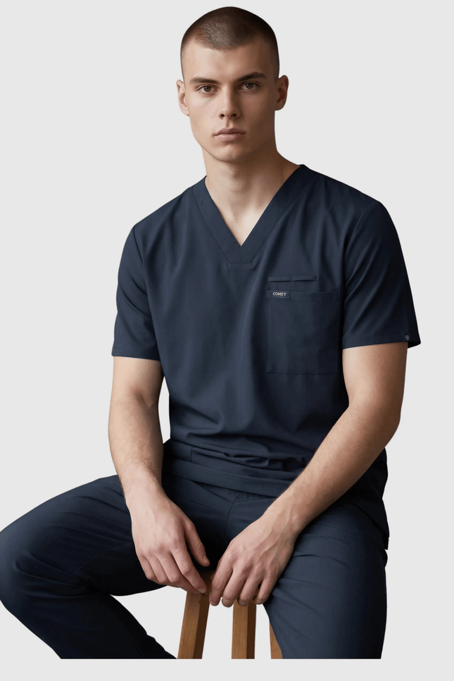 Astra Erkek Antrasit Erkek Medikal Üniforma Tek Üst - Comfy Master