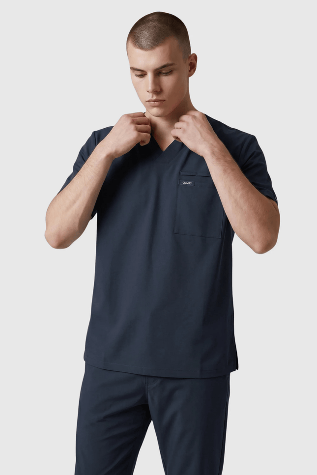 Astra Erkek Antrasit Erkek Medikal Üniforma Tek Üst - Comfy Master