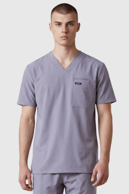 Astra Erkek Gri Erkek Medikal Üniforma Tek Üst - Comfy Master