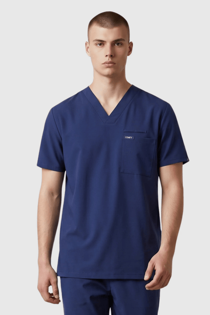 Astra Erkek Lacivert Erkek Medikal Üniforma Tek Üst - Comfy Master