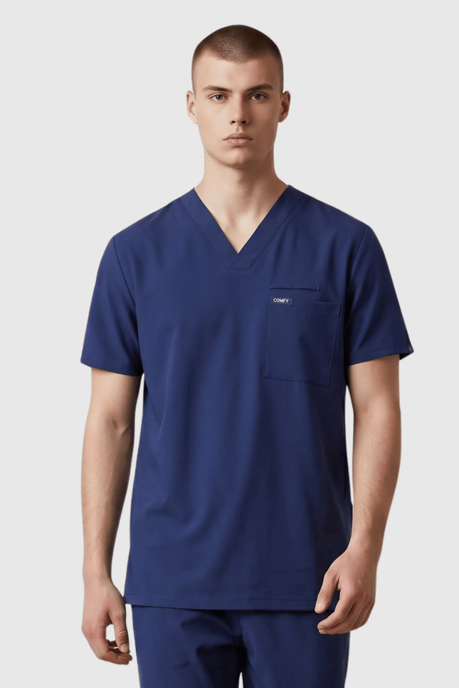 Astra Erkek Lacivert Erkek Medikal Üniforma Tek Üst - Comfy Master