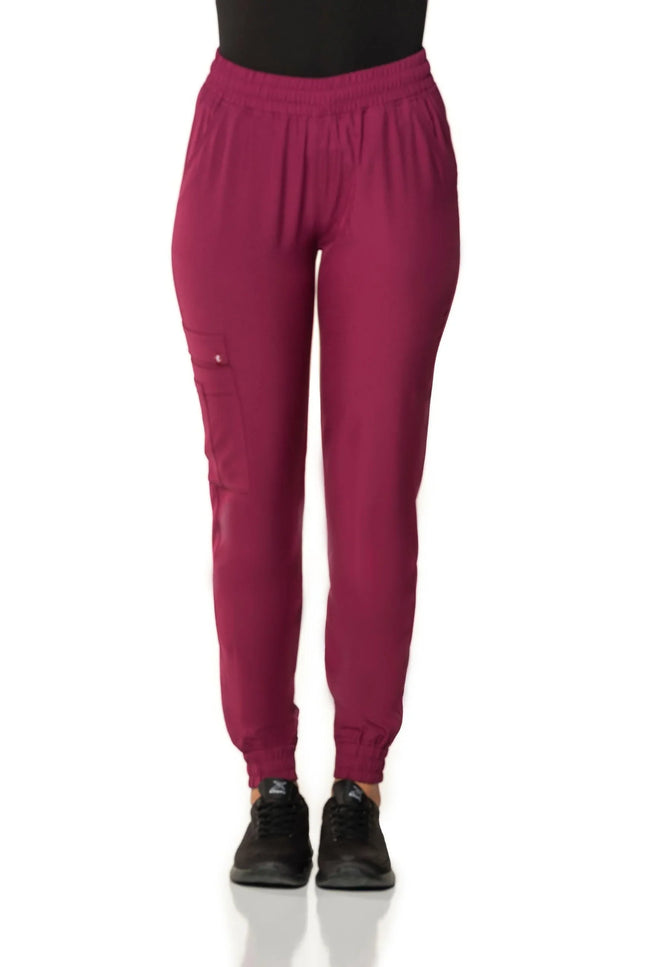 Comfy Master – Sierra Vişne Kadın Kargo Jogger Medikal Üniforma Tek Alt - Comfy Master Outlet