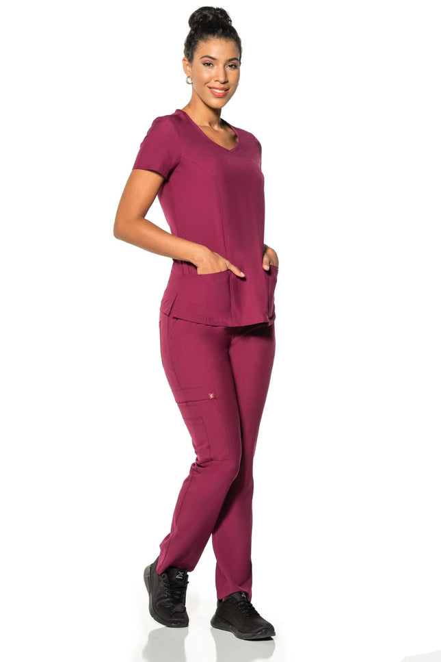 Comfy Master - Harmony Vişne Kadın Kargo Medikal Üniforma Tek Alt - Comfy Master Outlet