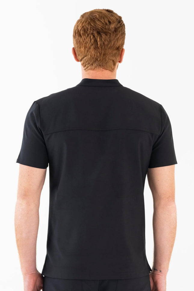 Comfy Master – Jericho Siyah Erkek Hakim Yaka Medikal Üniforma Tek Üst - Comfy Master Outlet