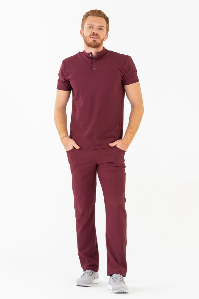 Comfy Master – Robin Bordo Erkek Medikal Üniforma Tek Alt - Comfy Master Outlet