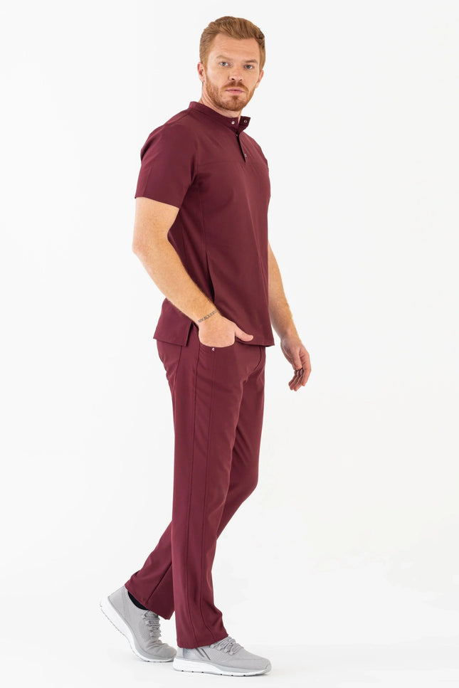 Comfy Master – Robin Bordo Erkek Medikal Üniforma Tek Alt - Comfy Master Outlet