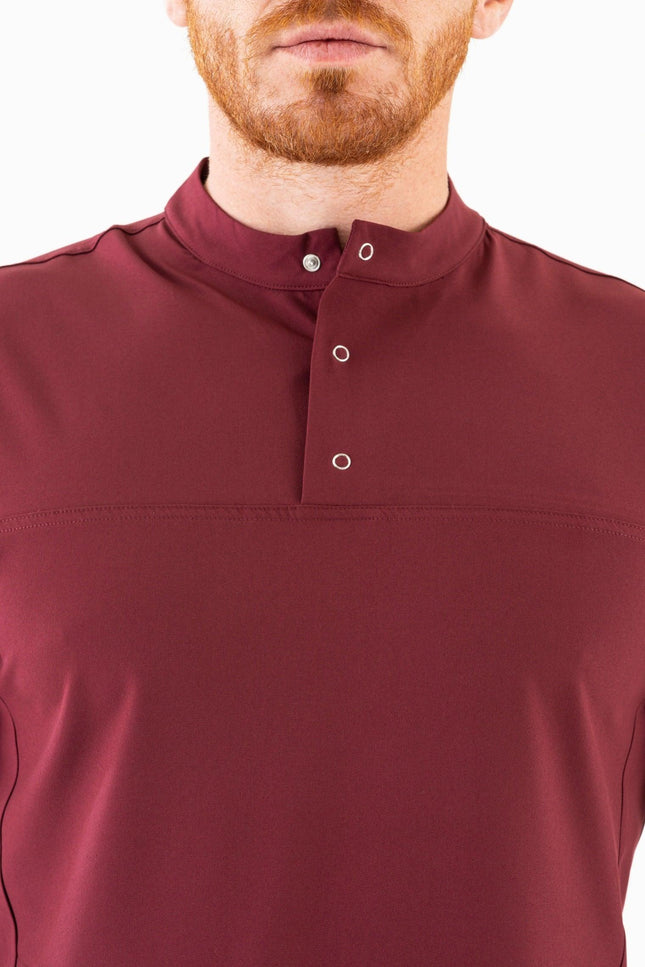 Comfy Master – Jericho Bordo Erkek Hakim Yaka Medikal Üniforma Tek Üst - Comfy Master Outlet