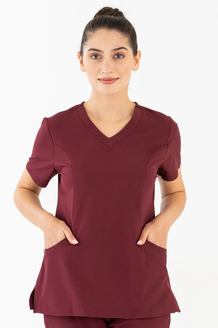 Comfy Master – Lui Bordo Kadın Damla Yaka Medikal Üniforma Tek Üst - Comfy Master Outlet