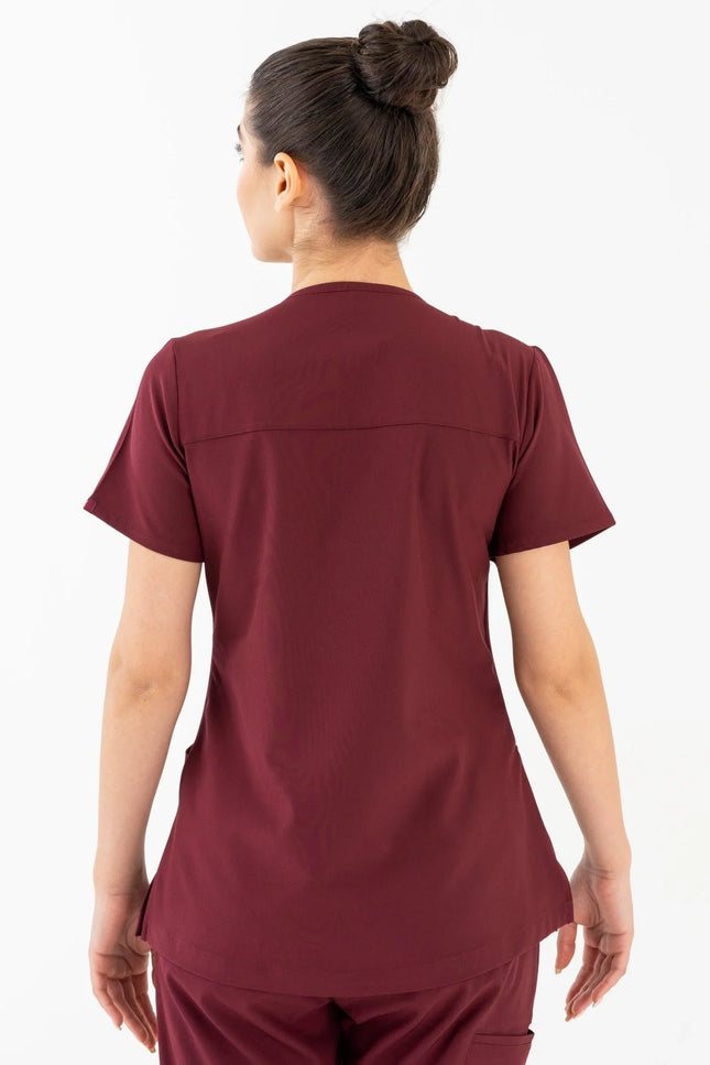 Comfy Master – Lui Bordo Kadın Damla Yaka Medikal Üniforma Tek Üst - Comfy Master Outlet
