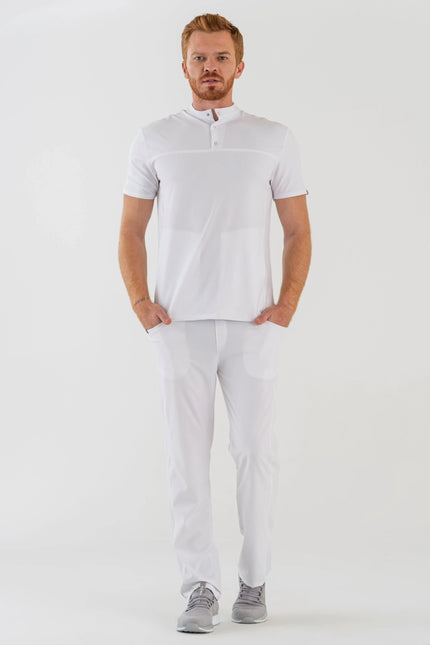 Comfy Master – Robin Beyaz Erkek Medikal Üniforma Tek Alt - Comfy Master Outlet