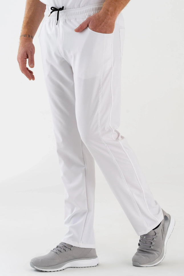 Comfy Master – Robin Beyaz Erkek Medikal Üniforma Tek Alt - Comfy Master Outlet