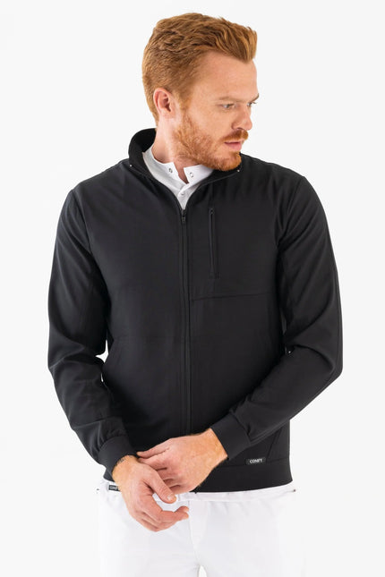 Matthew Siyah Erkek Medikal Fermuarlı Ceket - Comfy Master Outlet