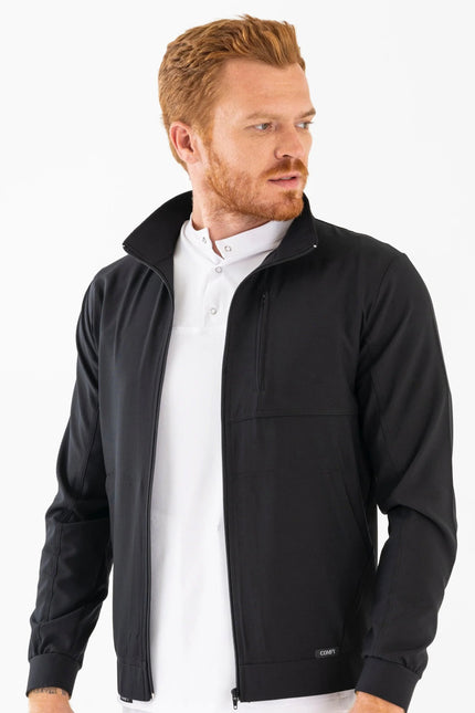 Matthew Siyah Erkek Medikal Fermuarlı Ceket - Comfy Master Outlet