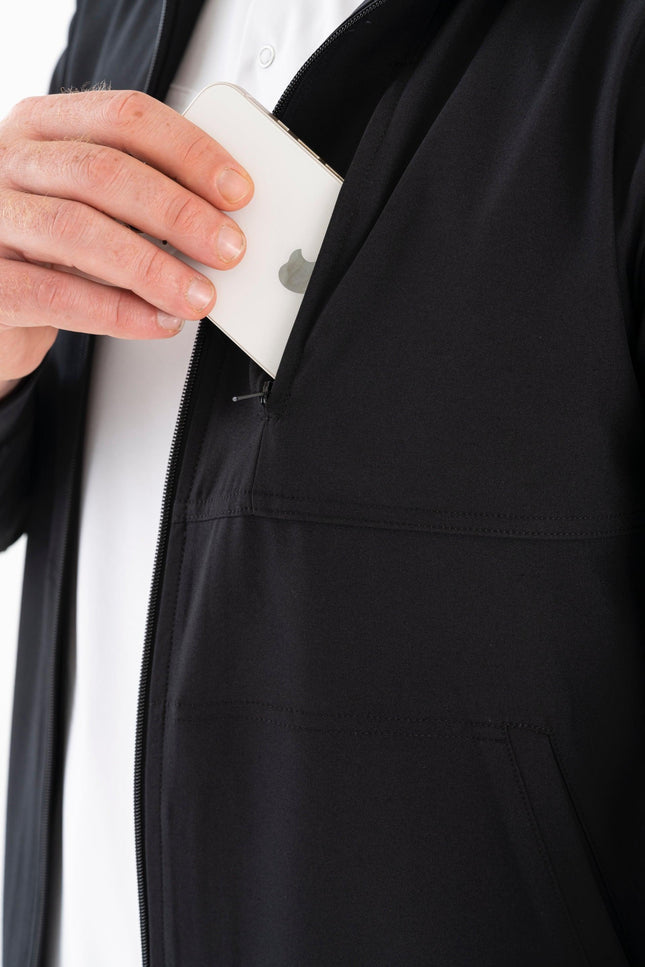 Matthew Siyah Erkek Medikal Fermuarlı Ceket - Comfy Master Outlet