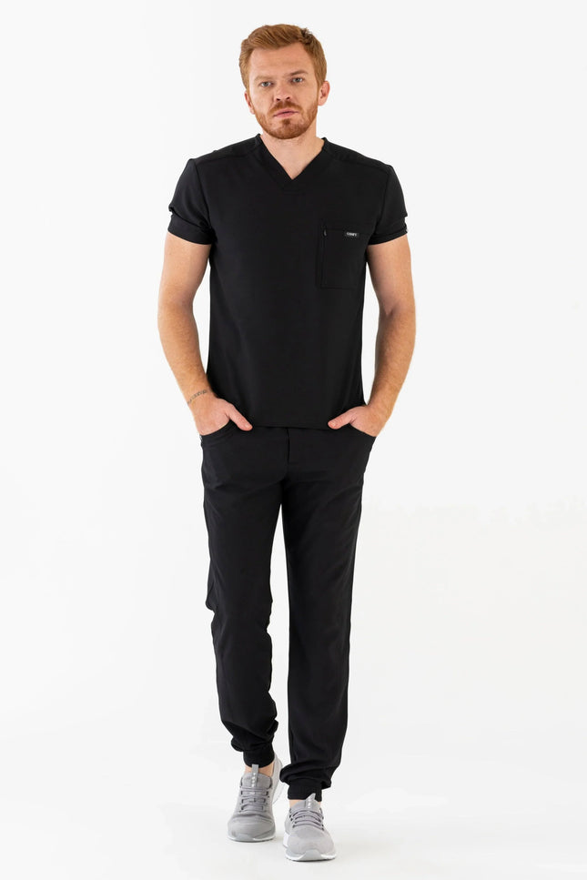 Comfy Master - Jedi Siyah Erkek Jogger Medikal Üniforma Tek Alt - Comfy Master Outlet