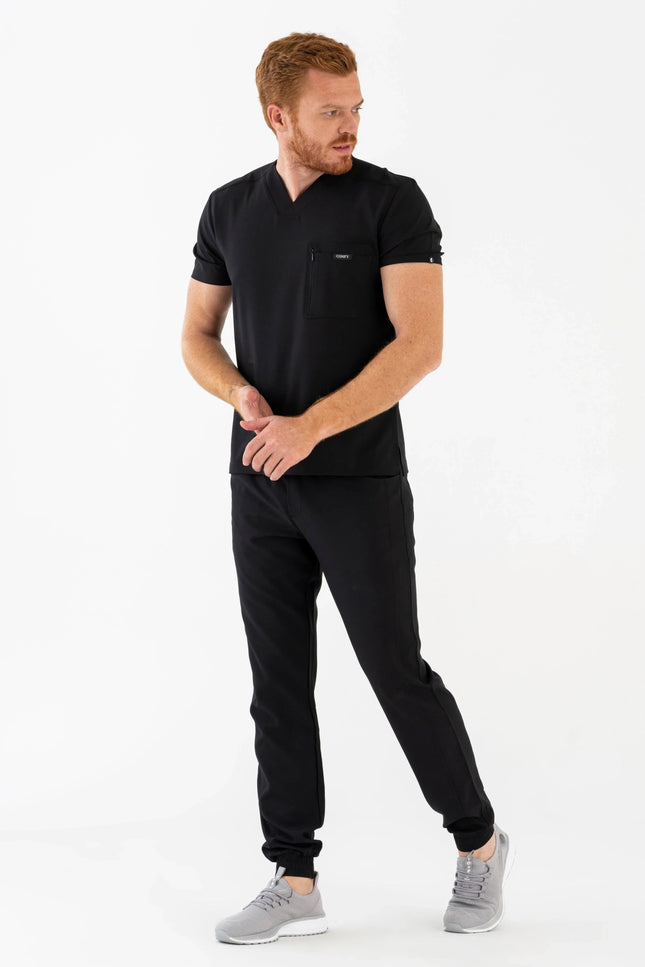 Comfy Master - Jedi Siyah Erkek Jogger Medikal Üniforma Tek Alt - Comfy Master Outlet