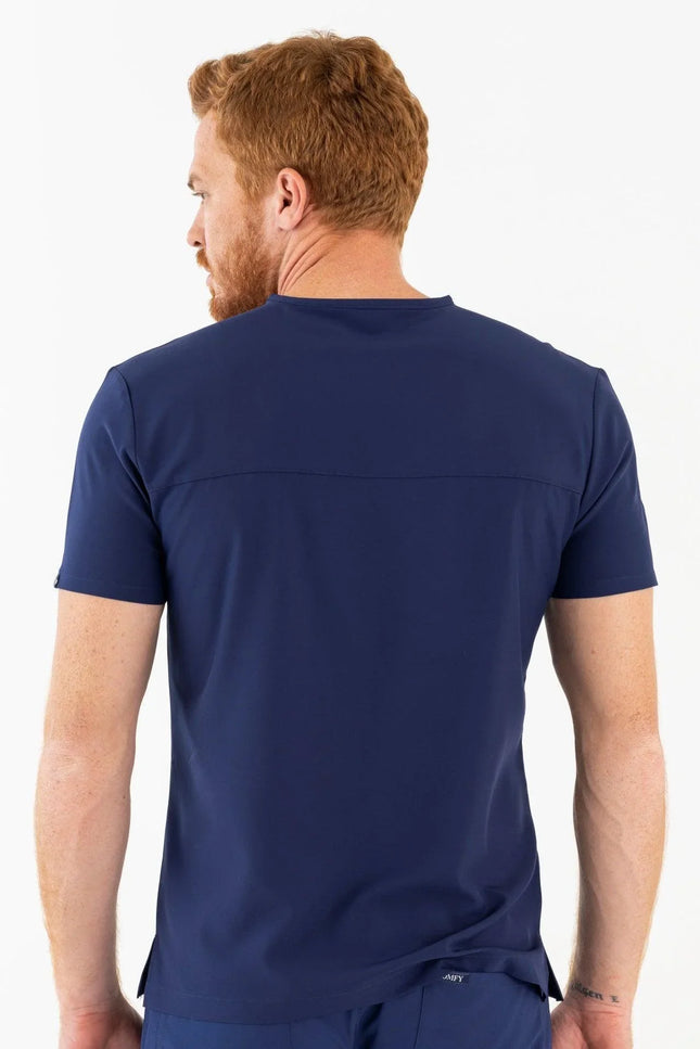 Comfy Master – Rebel Lacivert Erkek V-Yaka Medikal Üniforma Tek Üst - Comfy Master Outlet