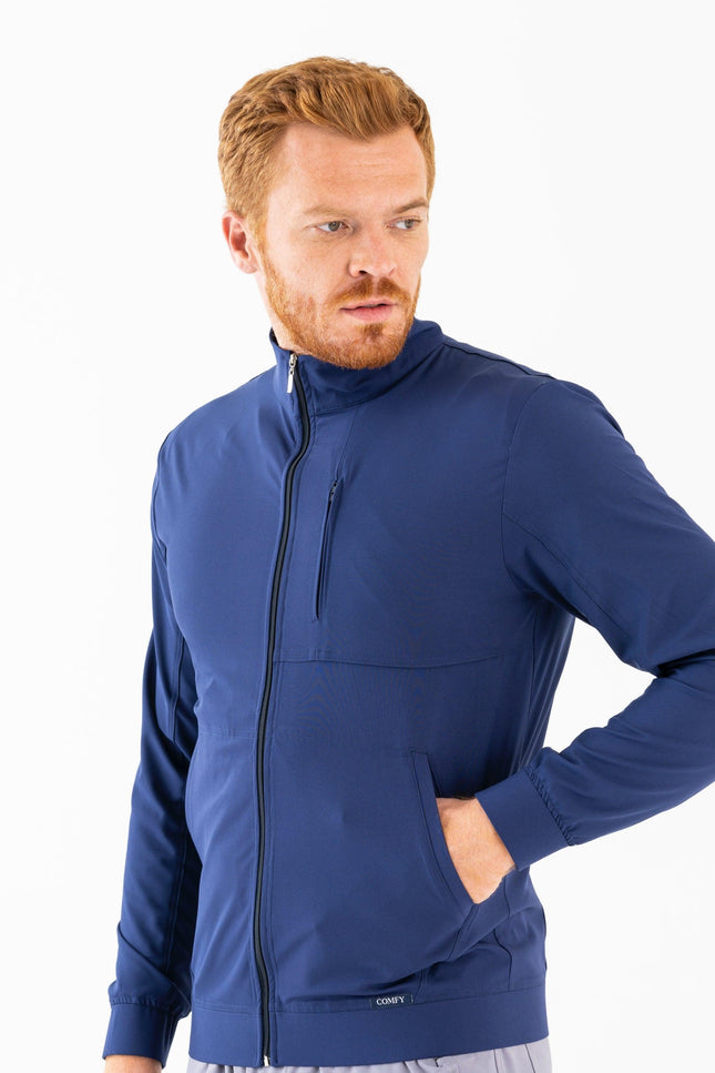 Matthew Lacivert Erkek Medikal Fermuarlı Ceket - Comfy Master Outlet