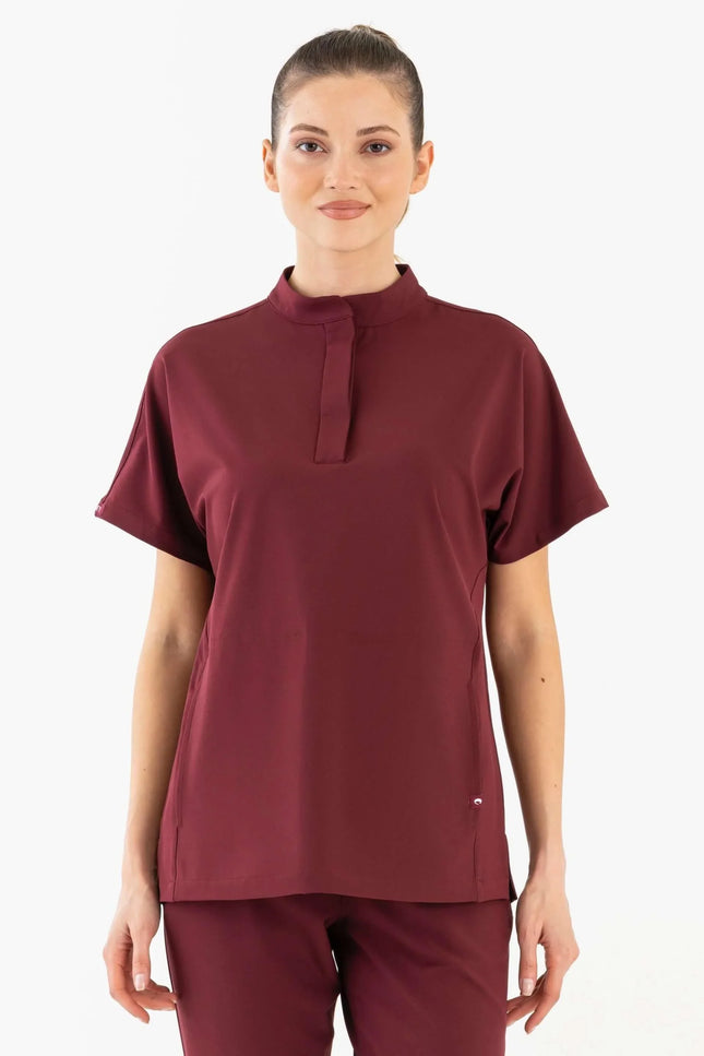 Comfy Master – Asia Bordo Kadın Medikal Üniforma Tek Üst - Comfy Master Outlet
