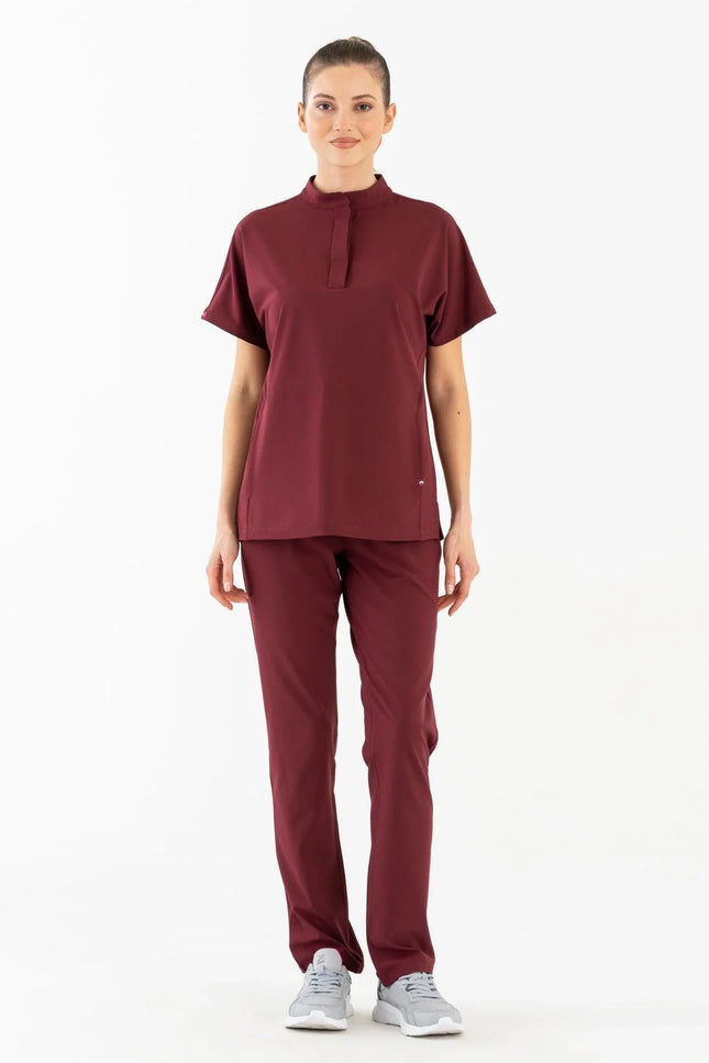 Comfy Master - İlay Bordo Kadın Medikal Üniforma Tek Alt - Comfy Master Outlet