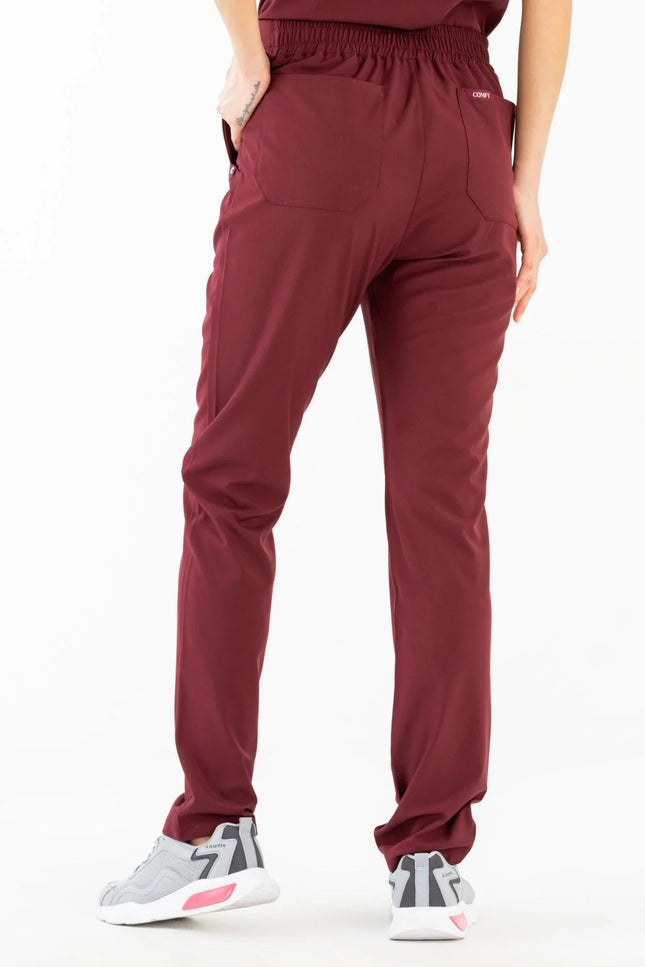 Comfy Master - İlay Bordo Kadın Medikal Üniforma Tek Alt - Comfy Master Outlet