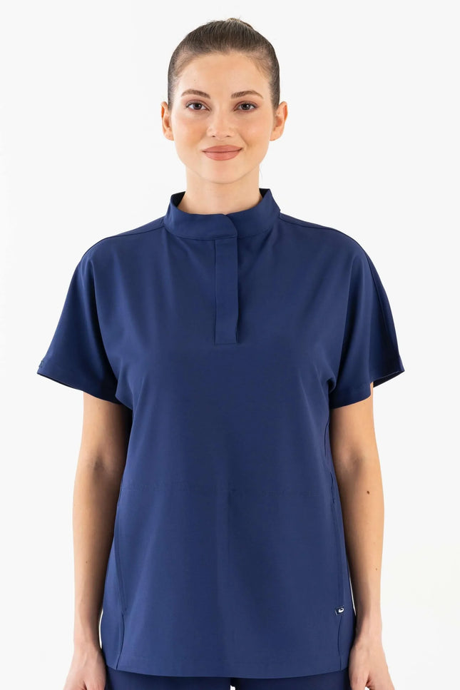 Comfy Master – Asia Lacivert Kadın Medikal Üniforma Tek Üst - Comfy Master Outlet