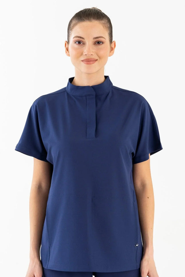 Comfy Master – Asia Lacivert Kadın Medikal Üniforma Tek Üst - Comfy Master Outlet
