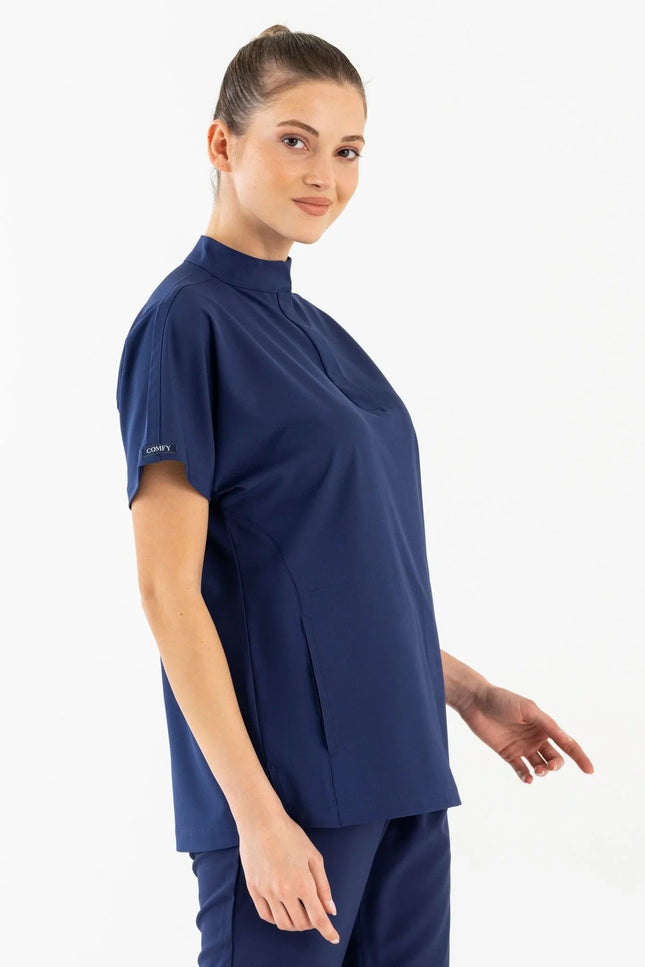 Comfy Master – Asia Lacivert Kadın Medikal Üniforma Tek Üst - Comfy Master Outlet