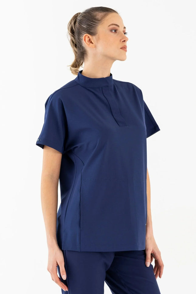 Comfy Master – Asia Lacivert Kadın Medikal Üniforma Tek Üst - Comfy Master Outlet