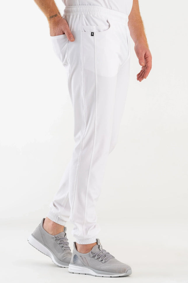 Comfy Master - Jedi Beyaz Erkek Jogger Medikal Üniforma Tek Alt - Comfy Master Outlet