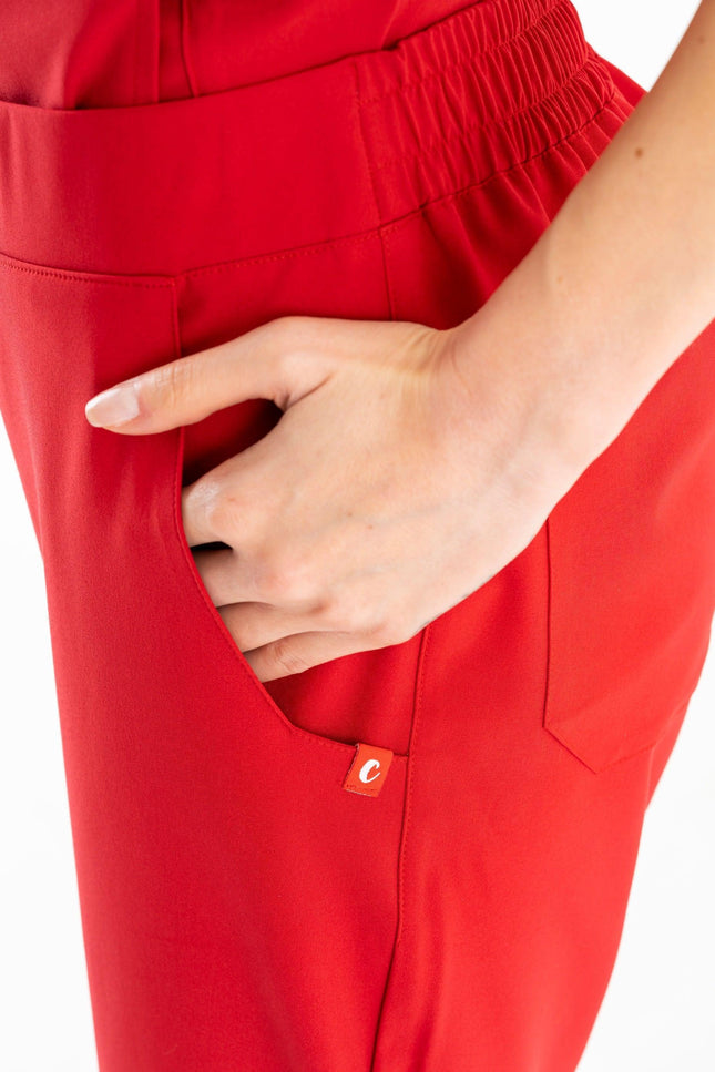 Comfy Master - İlay Kırmızı Kadın Medikal Üniforma Tek Alt - Comfy Master Outlet