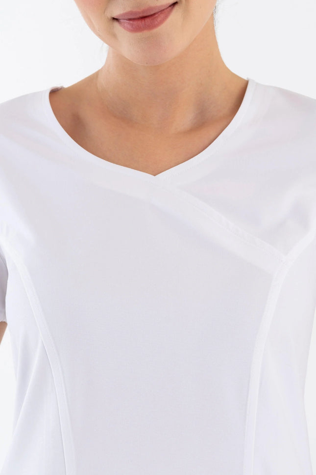 Comfy Master – Aurora Beyaz Kadın Medikal Üniforma Tek Üst - Comfy Master Outlet