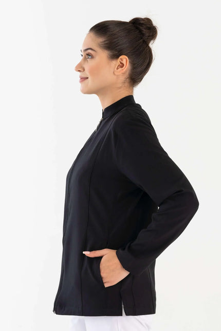 COMFY MASTER AUDREY KADIN MEDİKAL FERMUARLI CEKET - SİYAH - Comfy Master Outlet