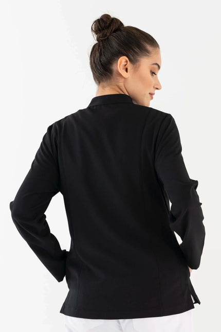 COMFY MASTER AUDREY KADIN MEDİKAL FERMUARLI CEKET - SİYAH - Comfy Master Outlet