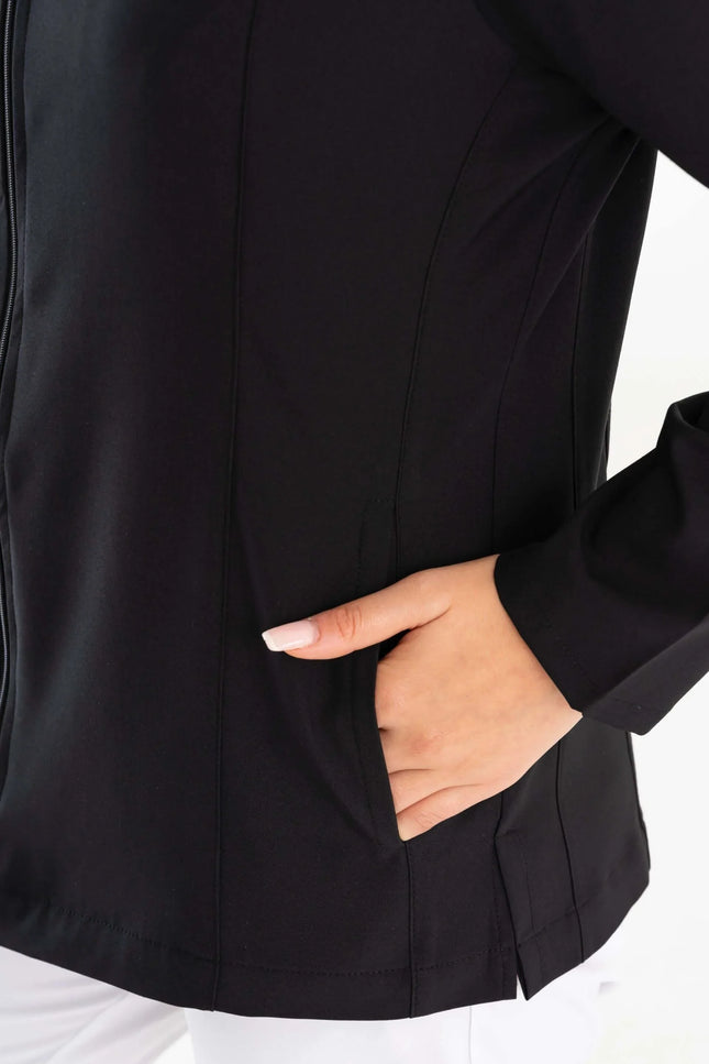 COMFY MASTER AUDREY KADIN MEDİKAL FERMUARLI CEKET - SİYAH - Comfy Master Outlet
