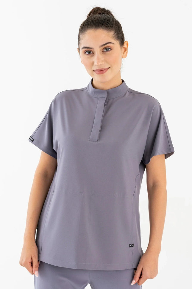 Comfy Master – Asia Gri Kadın Medikal Üniforma Tek Üst - Comfy Master Outlet