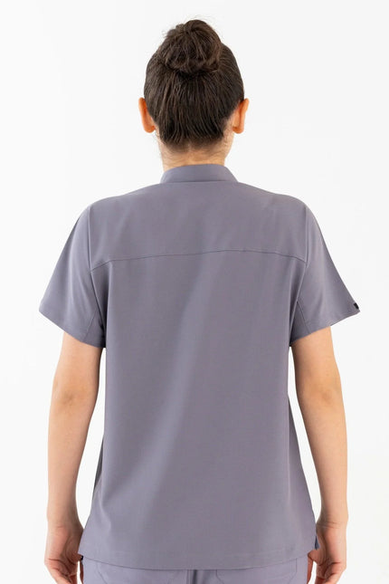 Comfy Master – Asia Gri Kadın Medikal Üniforma Tek Üst - Comfy Master Outlet
