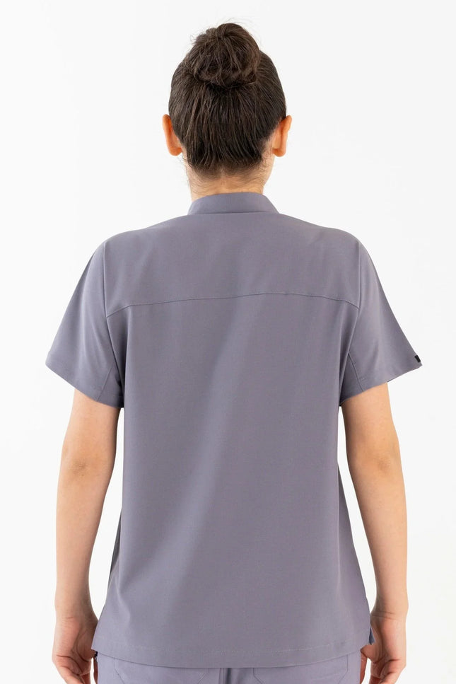 Comfy Master – Asia Gri Kadın Medikal Üniforma Tek Üst - Comfy Master Outlet